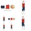 One Piece Luffy Realistisk Filmkostume Til Mænd Piratkaptajn Wano Kongerige Cosplay