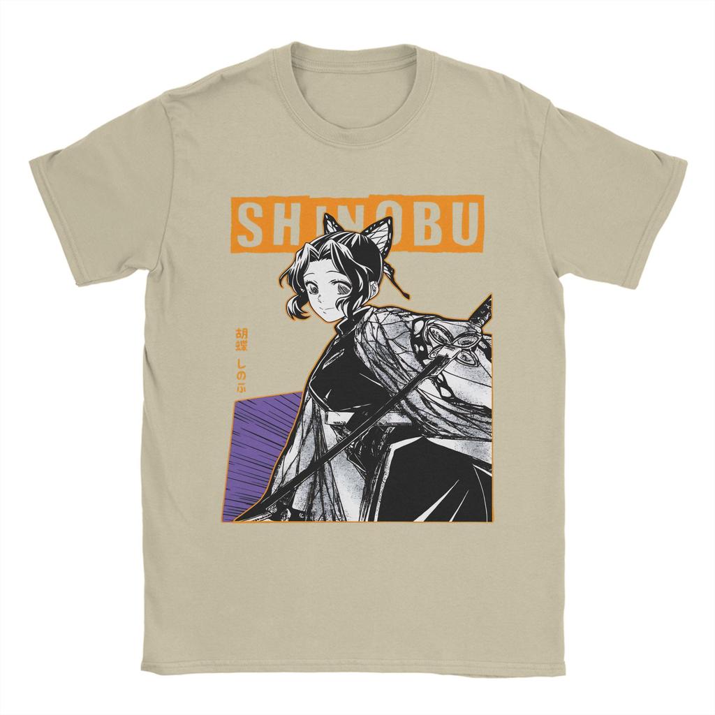 Kochou Shinobu 100% Cotton T Shirt For Couple Summer  Streetwear T-Shirts O-Neck Trending Tee Shirt Oversized Print Tops