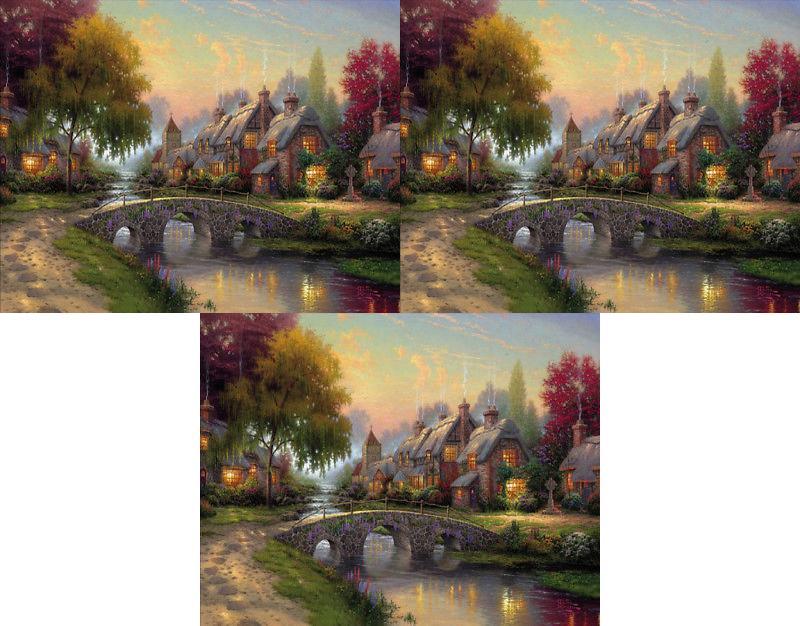 Elegant Cobblestone Bridge Wall Decor Exquisite Landscape Oil Painting Print On Canvas