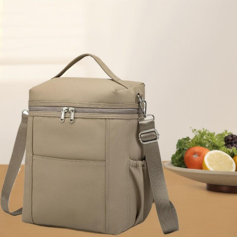 Large Capacity Insulated Lunch Bag Portable Waterproof Box Handheld Or Backpack Outdoor Picnic Work Daily Use