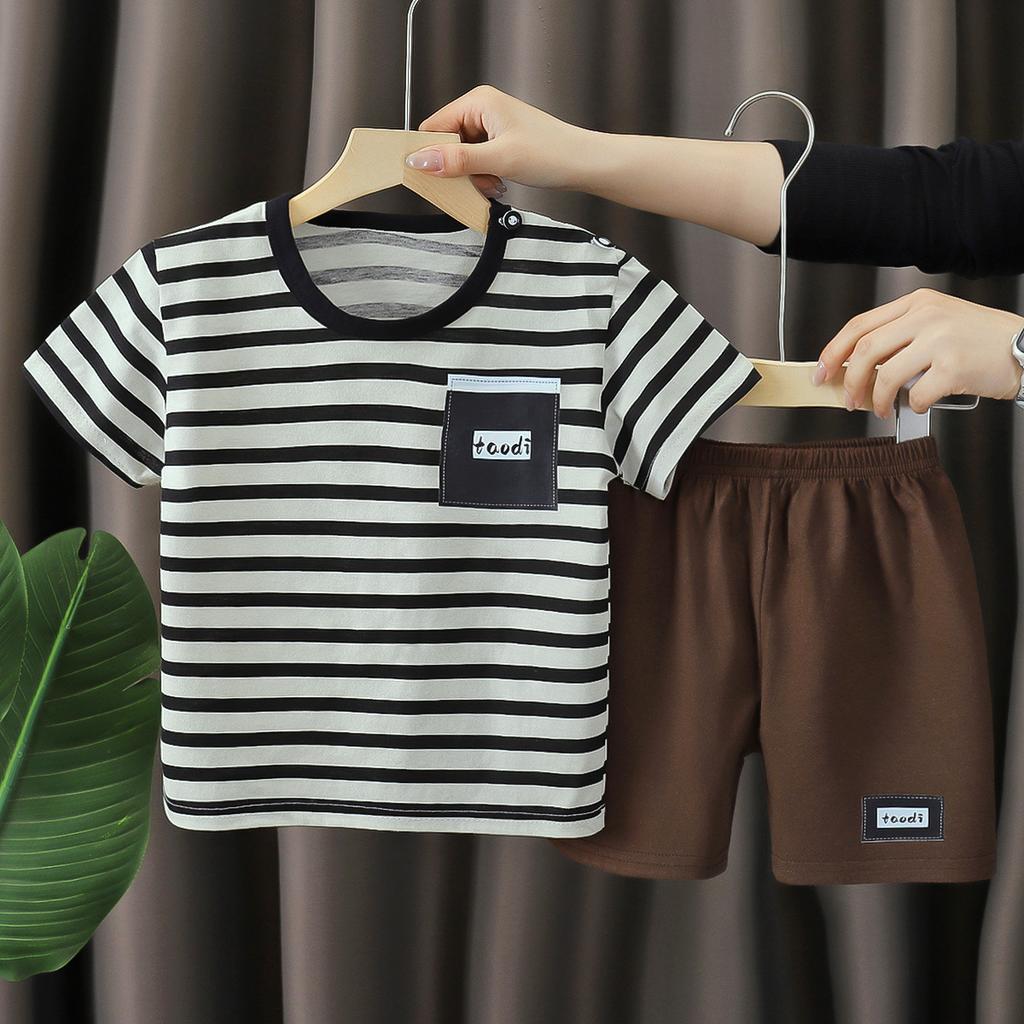 Toddler's Summer Bear Print T-shirt and Shorts Set