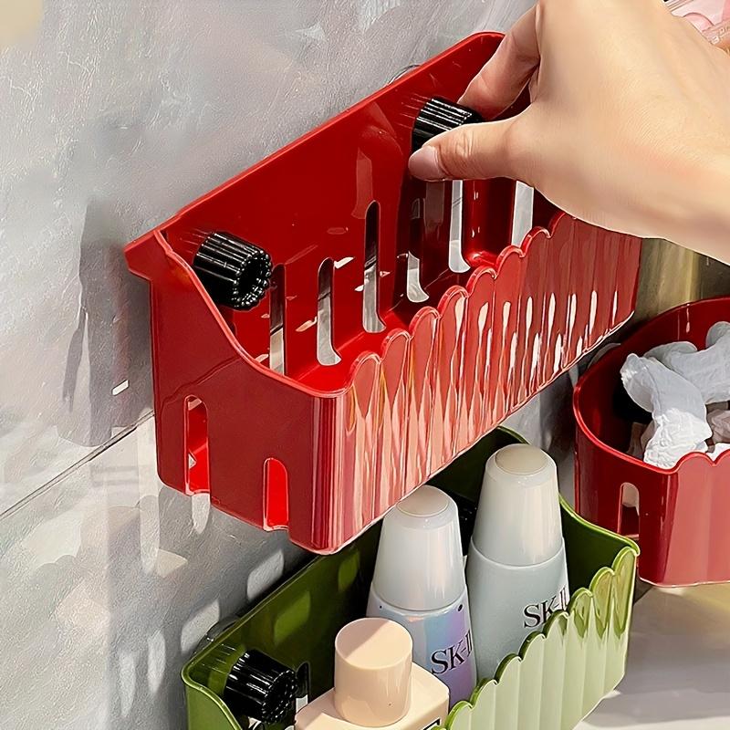 Porta Lavello Multifunzione Rimovibile con Ventosa Scaffale Organizer da Parete Organizer da Bancone per Bagno Scaffale Drenante