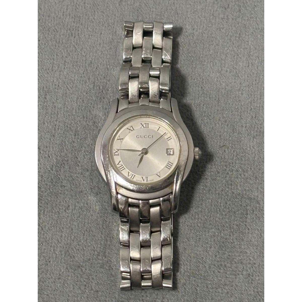 Used [Battery replaced] GUCCI Gucci Ladies Watch 5500L Quartz Date Working Good Condition Working Item Silver Dial