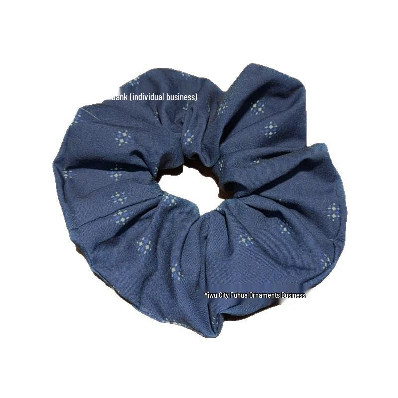 Темно-синяя резинка для волос  Звездное небо  - Хлопковая резинка-скранчи в французском стиле с зажимом-коготком для женщин Starry Sky Small Hair Tie