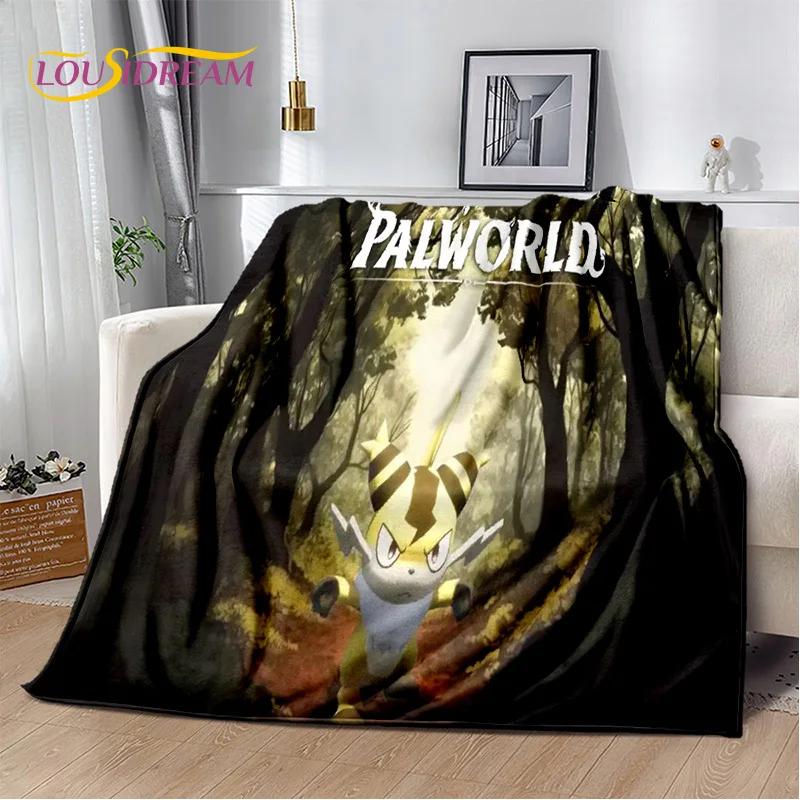 Coperta Palworld Gioco Cartone Animato 3D, Morbida Coperta Plaid per Casa Camera da Letto Letto Divano Picnic Viaggio Ufficio Coperta di Riposo Bambini