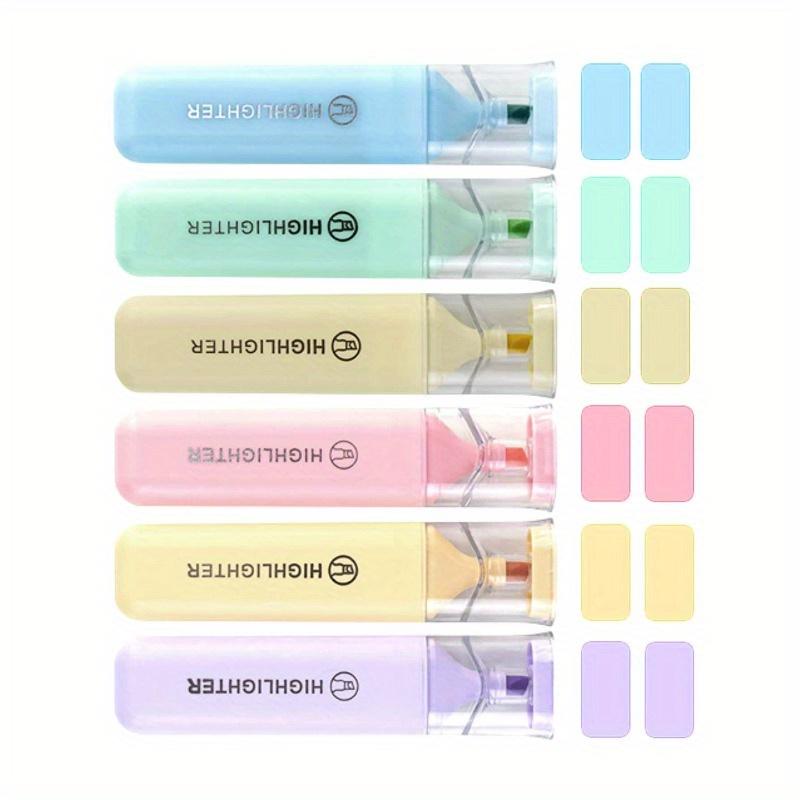 

Набор из 6 флуоресцентных хайлайтеров и маркеров, пастельных цветов макарон для рисования, выделения, конспектирования, обратно в школу one-size разноцветный