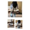 Women Floral Print Large Capacity Faux leather Travel Bag with Detachable Crossbody Strap for Travel