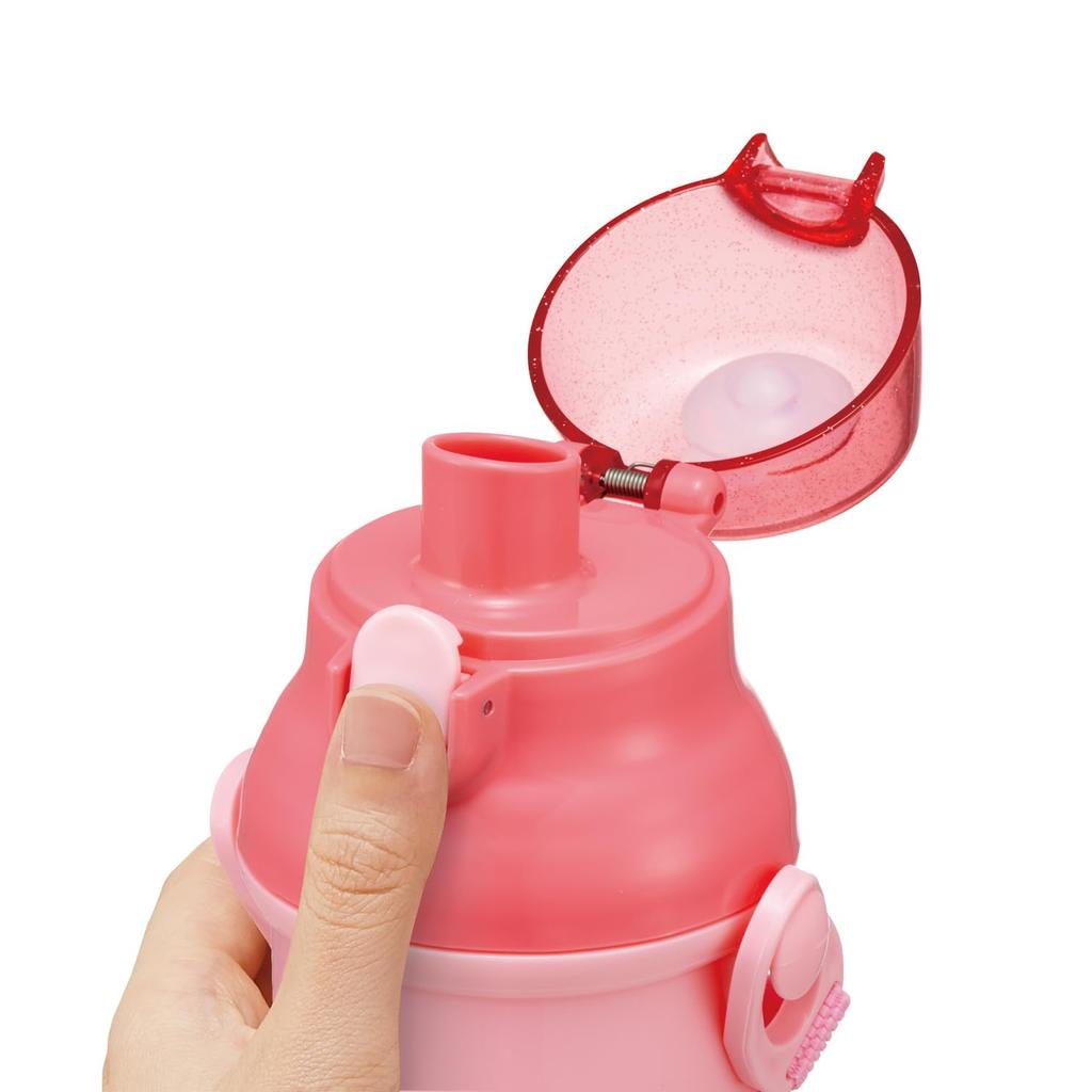 Skater Direct Drinking Water Dishwasher Made in Sanrio Hello Kitty Fancy Snacks Children's Bottle, Plastic, 480ml, One-Push Opening, Safe, Japan, &