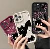 Cute Black Cat Case for Infinix Note 40 Hot 50 40 Pro 30i 30 Play 40i GT 20 10 Tecno Camon 30 Spark 30C 10 Pro 20C Smart 8 9