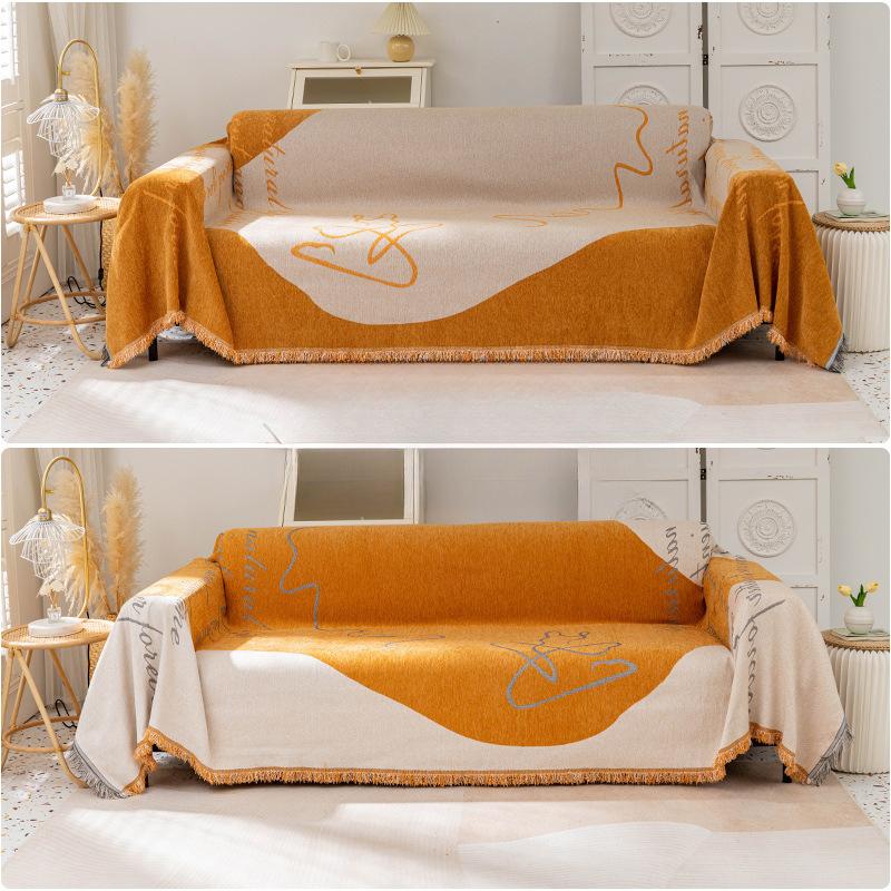 Universal Sofa Cover Towel All InJUEusive Four Seasons No Need Measurement Simple Nordic Blanket for Couch