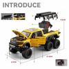 1:24 DODGE Tyrannosaurus RAM 1500 REX Alloy Pickup Car Model Diecast Metal Off-road Vehicles Car Model Sound Light Kids Toy Gift