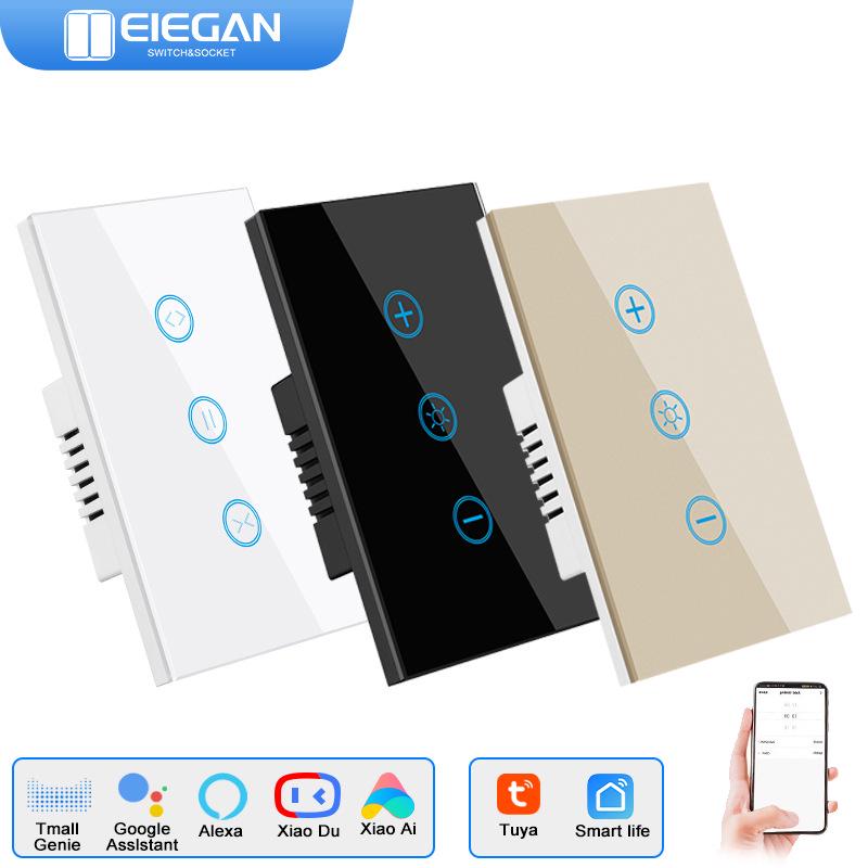US Standard Smart Curtain Motor Touch Switch with ALEXA Voice Control