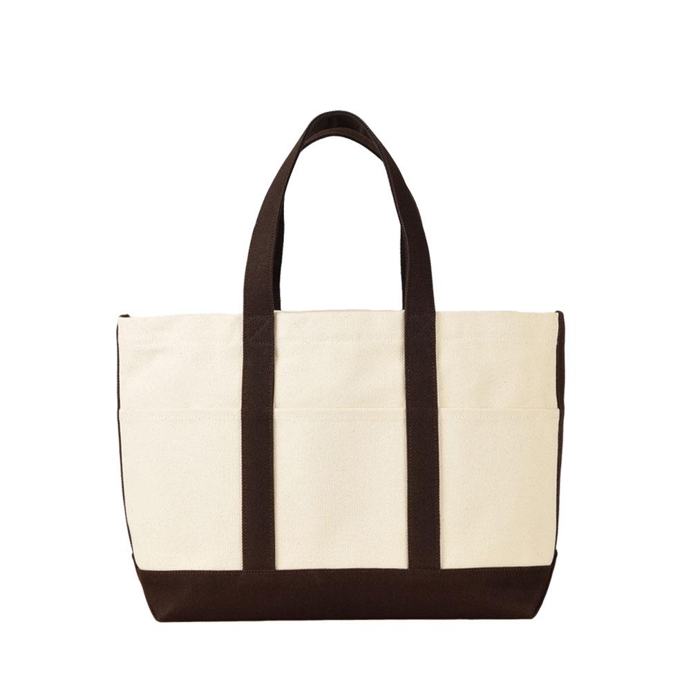 Thefreccia Primo Canvas Tote Bag Ivory Brown