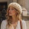 Summer Straw Beret Hat Anti-UV Visor Cap Fashion Sunscreen Hat  Gift