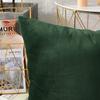 Dark Green Chrsitmas Velvet Throw Pillow Cover 30x50cm 45x45cm Farmhouse Gift Cushion Cover Modern Throw Square Cozy Pillowcase