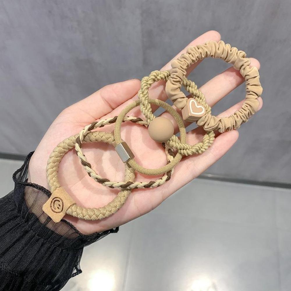 

Набір гумок для волосся в богемному стилі для жінок із 20 предметів – милий милий браслет, нешкідливі гумки для тонкого/жорсткого волосся, ідеально підходить для хвостиків 5PCS