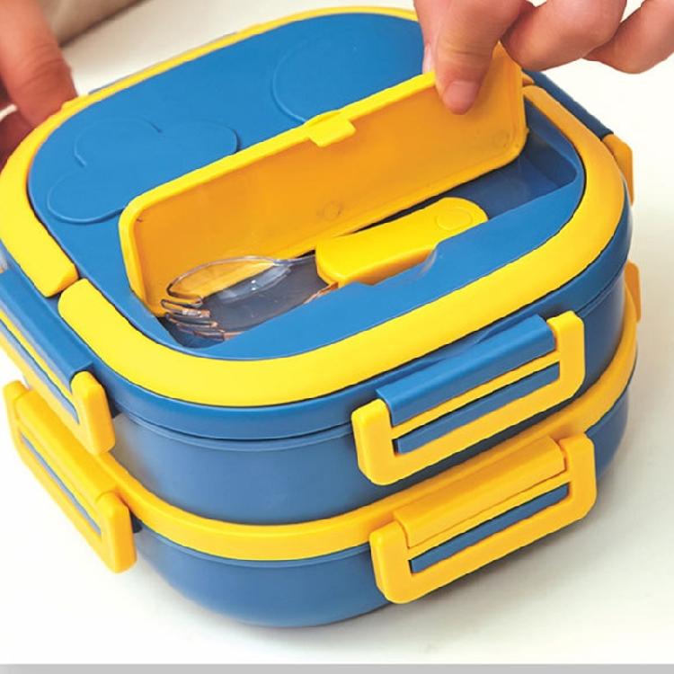 Elegant Two Level Lunch box with Seal Lid Unique Multi Layer Food Storage Box for Business Lunches and Outdoor Picnics