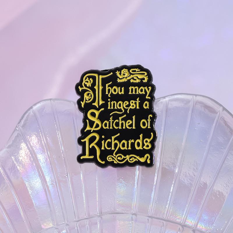 Unique Geometric Letter Badge Brooches Stylish Creative Enamel Pin Accessories Gift For All