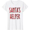 Santas Helper Mrs Claus Christmas Red Plaid T-Shirt