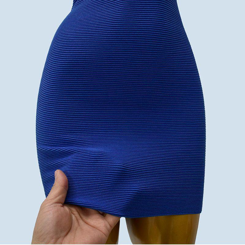 Foreign Trade Quality round Neck Inner wear Knitted dress Women Spring Small Flying Sleeve Elegant All-Match Hip Skirt