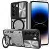 Slide Lens Camera Armor Funda for Realme C71 4G Global Case for OPPO Realme C71 4G RMX5303 Case Magnetic Ring Stand Holder Cover