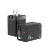 65W UK/US/EU GaN Phone Charger Adapter Built-in Retractable Charging Fast For IPhone Cable IPad E4S8