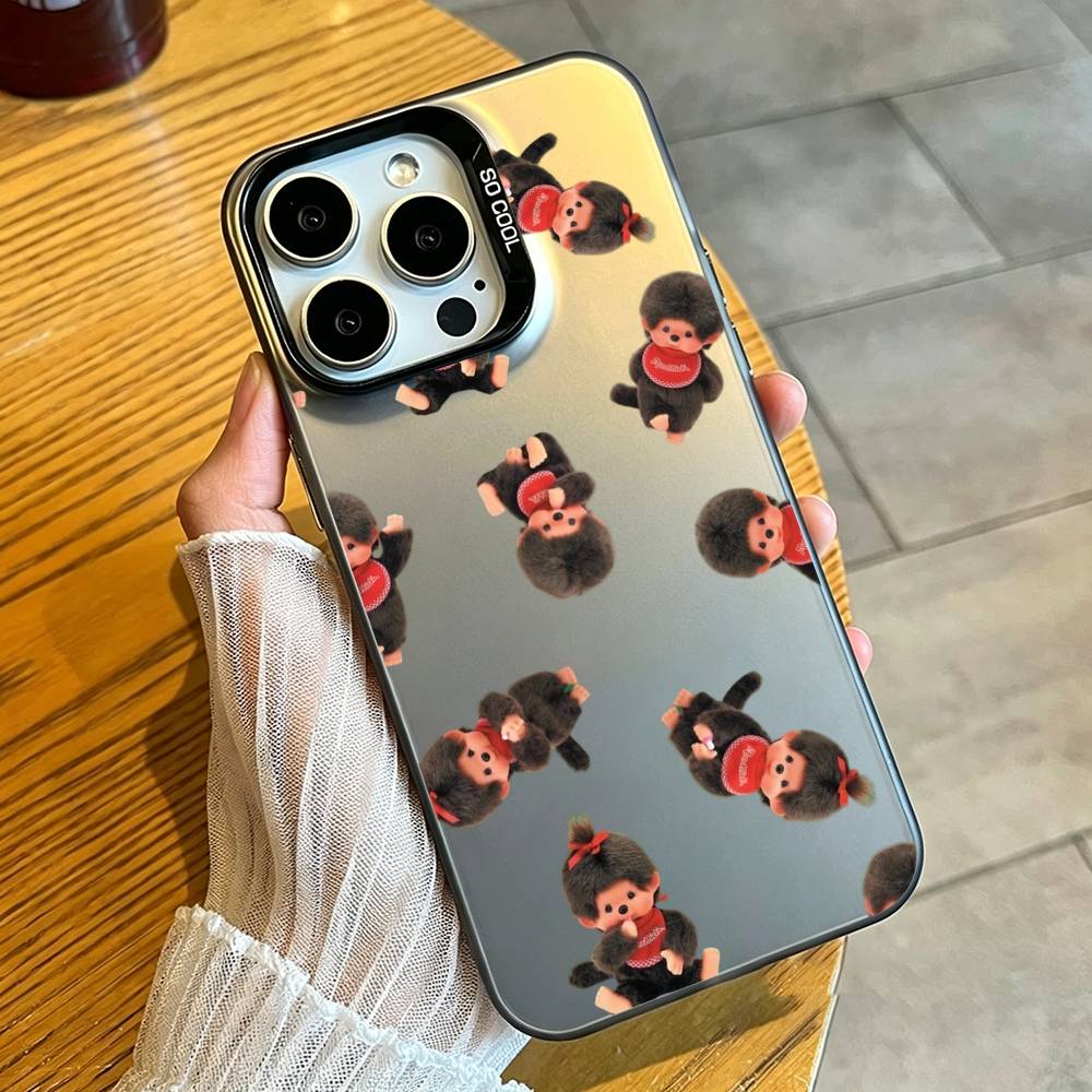 Cute M-monchhichis Phone Case For iPhone 17,16,15,14,13,12,11 Plus,Pro Max,XS,Colorful Silver White Cover