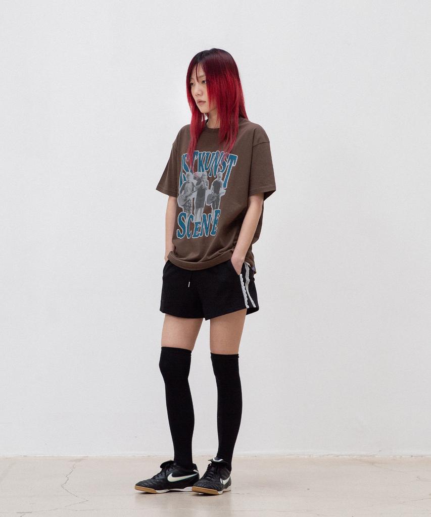 ISTKUNST Scene Band Tee_Brown(Ik2Emmt510A)
