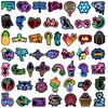 50/100 Pezzi Adesivi Carini Animali Cartoon Neon Doodle Impermeabili per Casco Valigia Auto Quaderno Skateboard