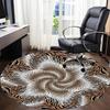 1pc Zebra Print Animal Office Round Area Rug, Indoor Mat Suitable ForOffice, Under Office Chairs Bedroom Living Room Home Decor, Room Deco q085