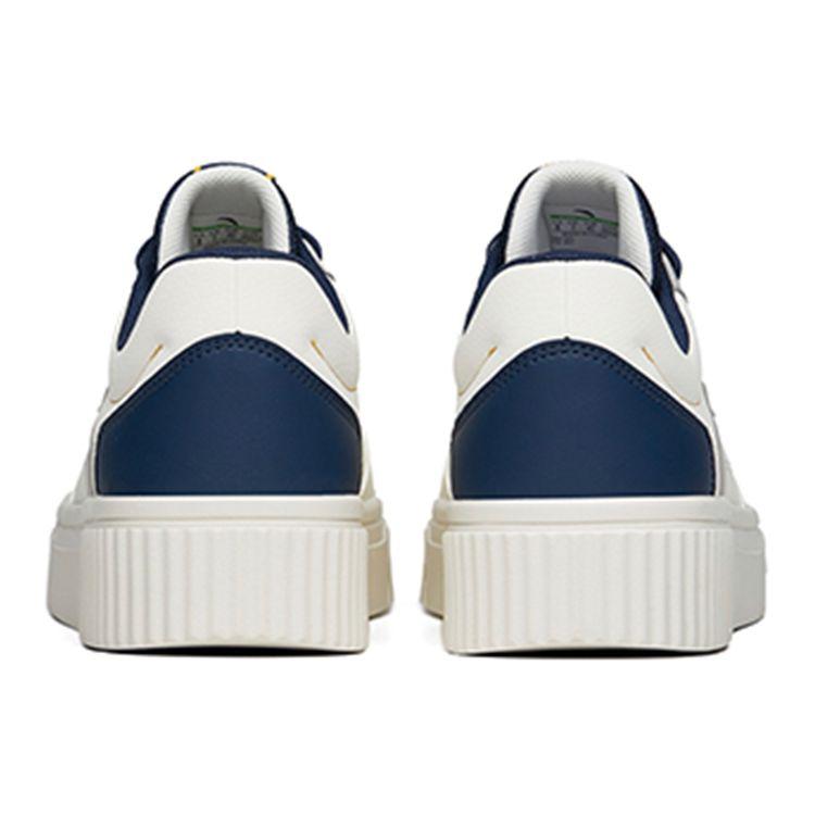Anta Lifestyle Series Biscuit Shoes Durable Breathable Low Top Skate Shoes Men Sneaker White Gray Blue 912358005-4