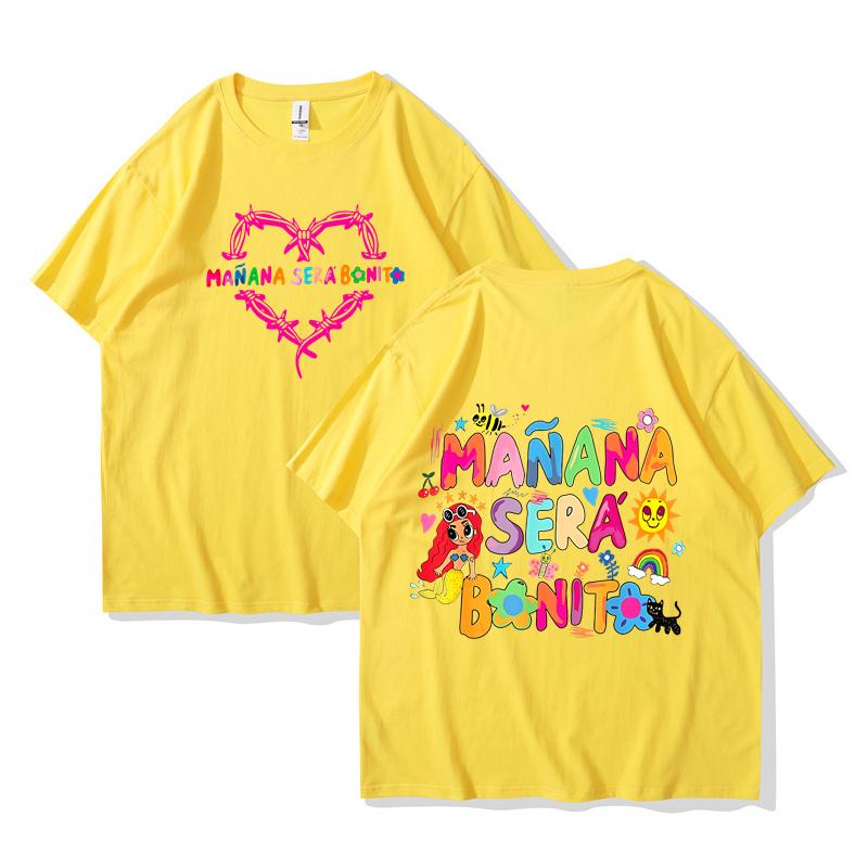 Limted Karol G Manana Sera Bonito T Shirts Fashion Harajuku Hip Hop T-Shirt Unisex Casual Breathable Cotton Oversized Tee Shirt