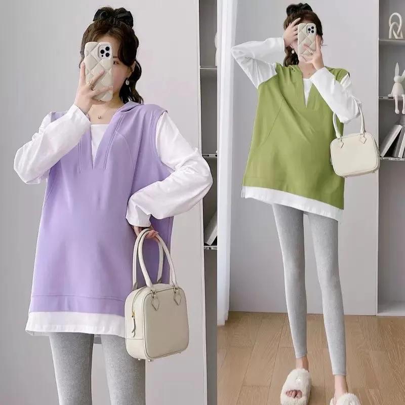 Женская весенне-осенняя толстовка с капюшоном Свободного кроя Повседневный топ 2XL фиолетовый