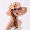 Fashion Top Hat Women'S Lace Flower Shade Mesh Hat Summer Folding Beach Hat Outdoor Sun Hat