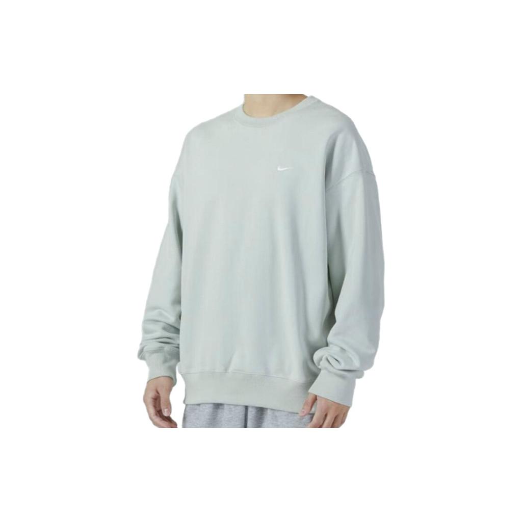 Nike Solo Swoosh Einfaches Logo Locker geschnittenes Rundhals-Sweatshirt Herren Sweatshirt Grau DX0812-034