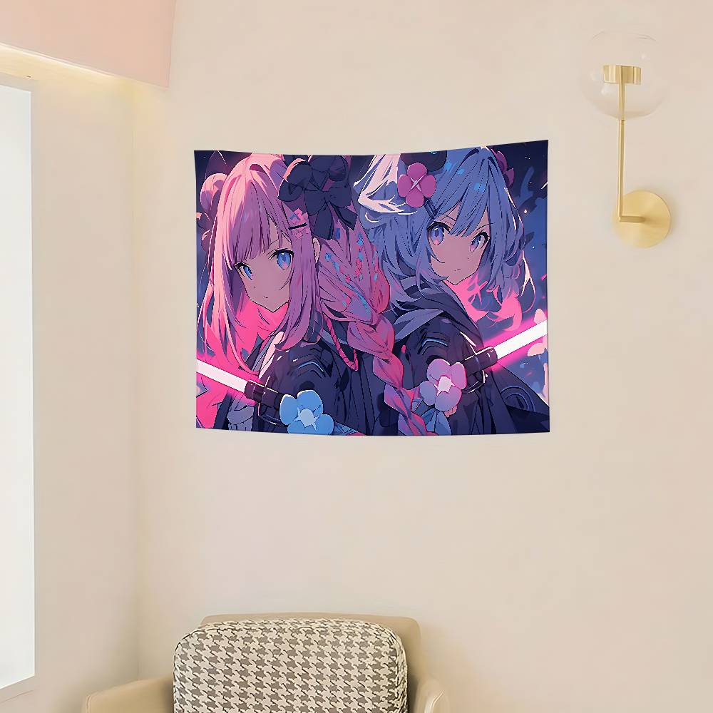 Gaming Anime Girls Flag Banners Garage Car Tapestry Flag Garage Outdoor Decor Bedroom
