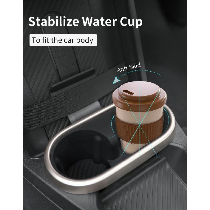 Car Water Cup Holder For Mini Cooper F65 F66 F67 2025 Fuel Version Center Console Silicone Organizer Insert Storage Box