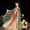 Hanfu Donna Nuovo Dinastia Tang Primavera Autunno Estate Gonna Ricamata Camicia a Manica Larga Abito Antico