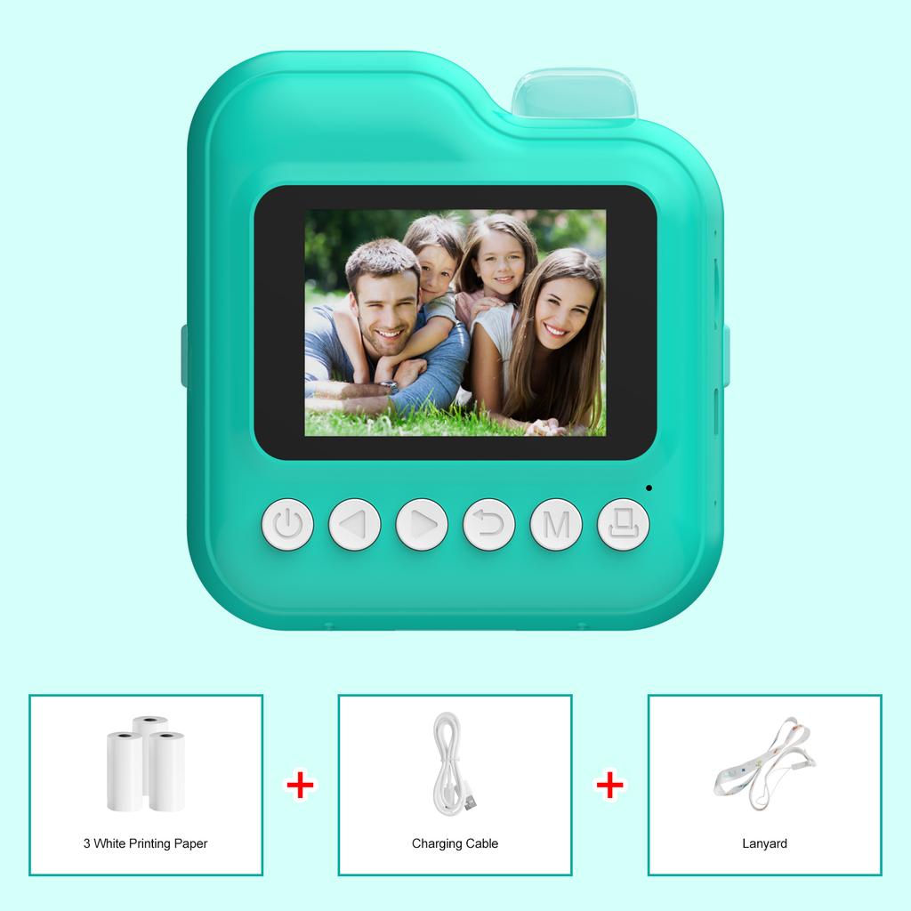Children Camera Mini Instant Print Digital Camera 32G Memory Card Printing Paper Kids Video Educational Toys For Boys Girls
