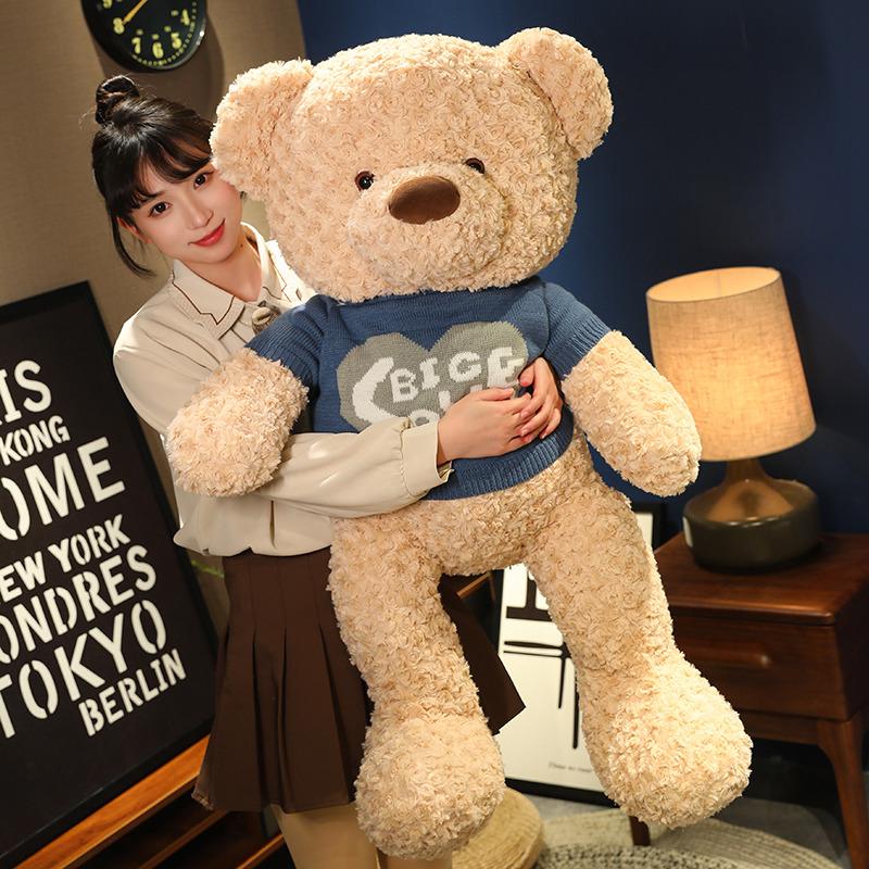 Large Cute Rose LOVE Sweater Teddy Bear Doll Valentine's Day Wanrong Toy Cuddle Doll To His Girlfriend Rag Doll Gift