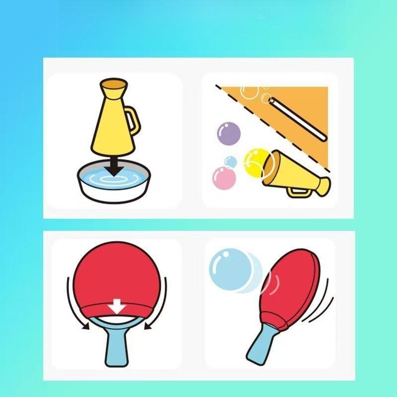 Magic Blowing Bubble Table Tennis Fun Children's Outdoor Toy Parent-Child Game Kindergarten Gift Educational Play