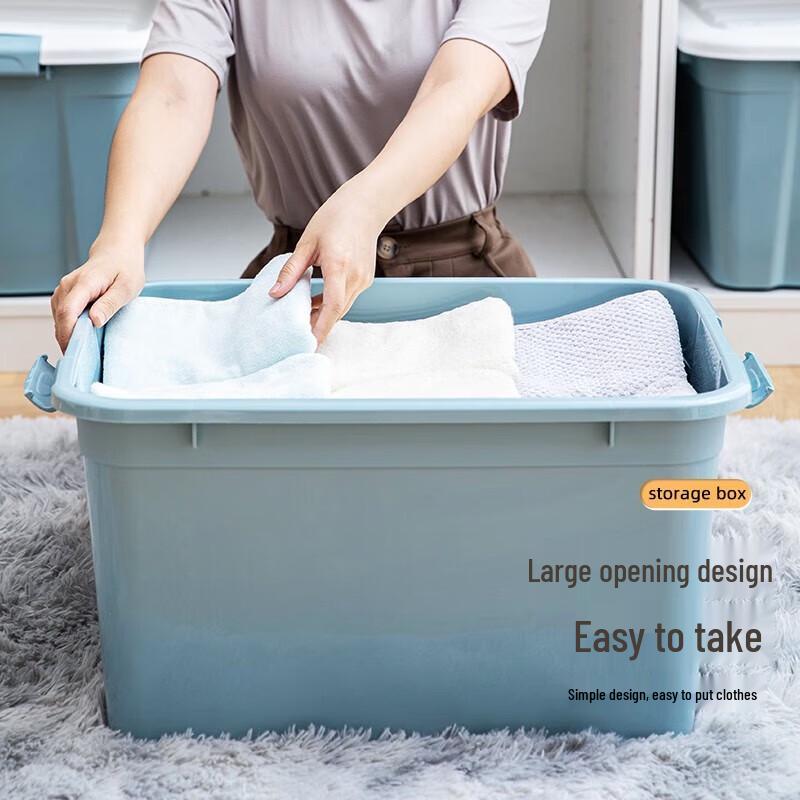 SPACEXPERT 60L Thickened Plastic Storage Box with Wheels