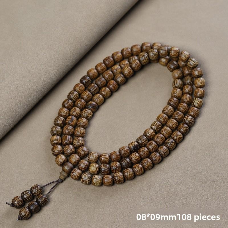 Nha Trang Bai Qinan Agarwood 20 Bracelet, Submerged Old Material Wenwan Men's and Women's Single Circle Buddha Beads, Bracelet