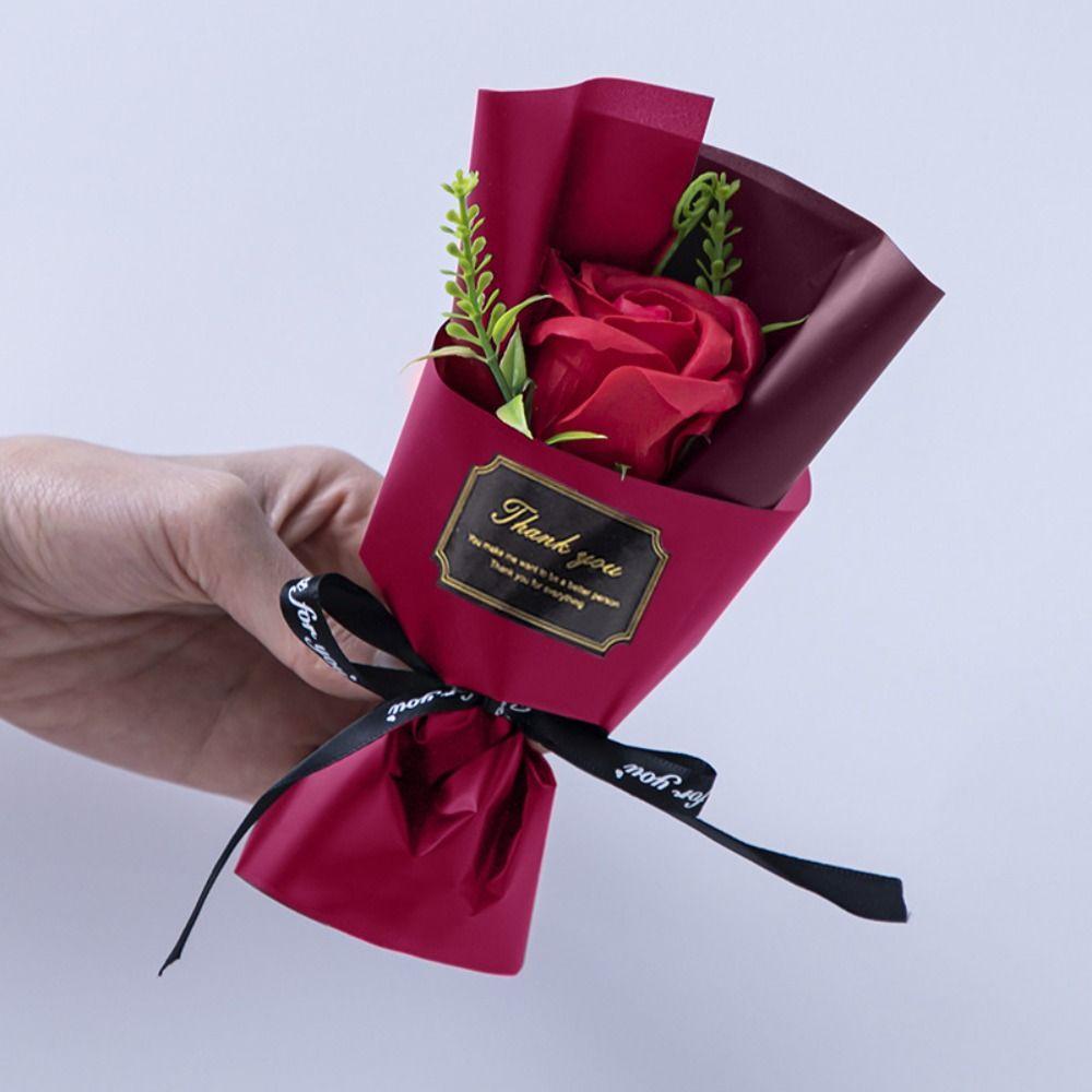 Mini Soap Flower Mother's Day Gifts Simulated Soap Bouquet Artificial Rose Flower  Teachers' Day