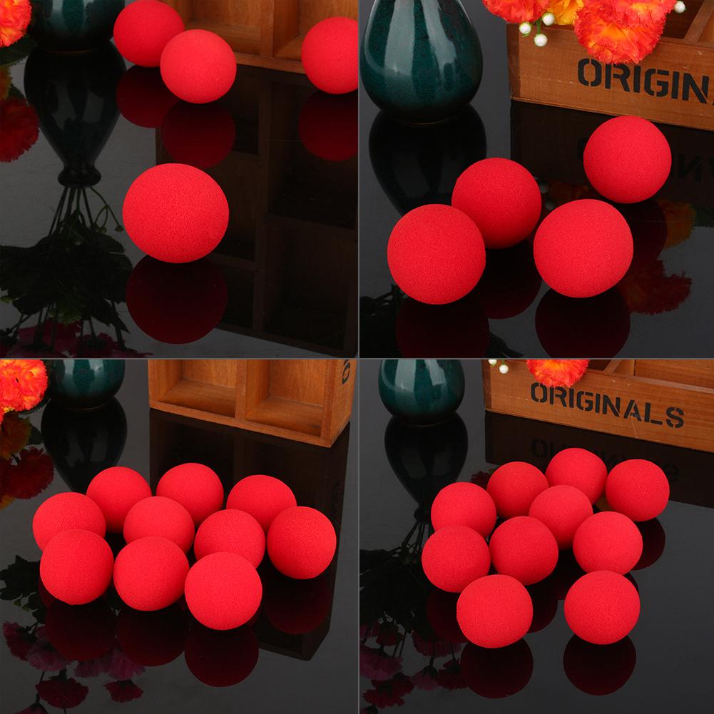 10Pcs Red Sponge Softball CloseUp Street Classic Comedy Trick Props Toys