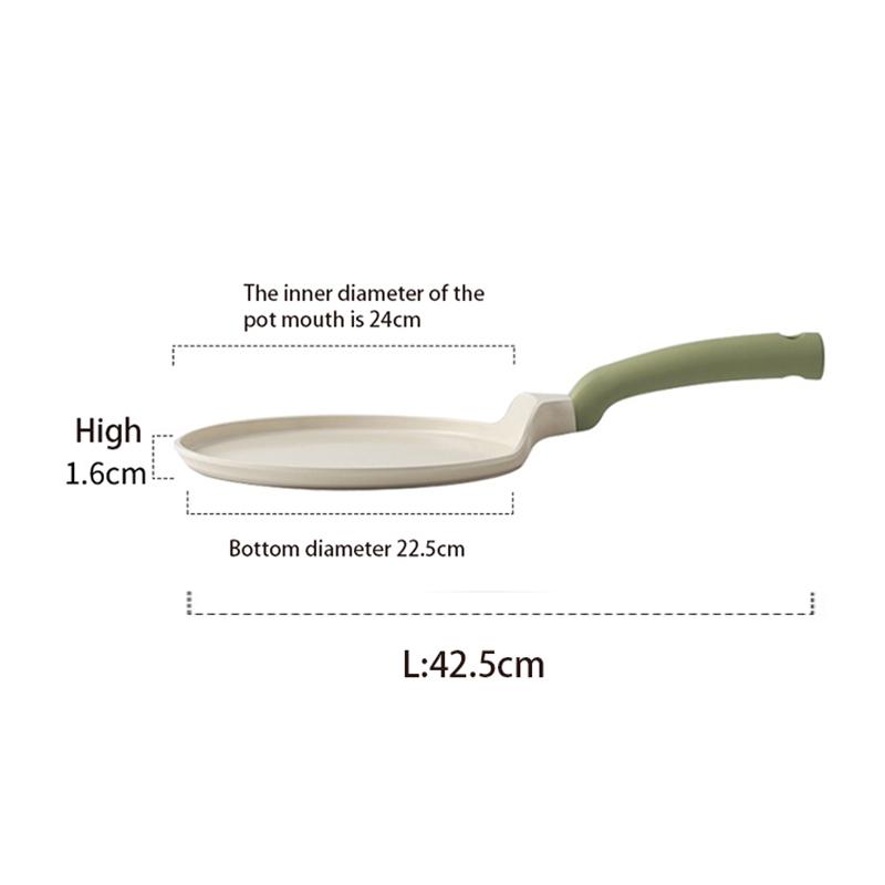 DONNOR Ceramic Glaze Non Stick Pot Breakfast Egg Pancake Skillet Uncoated Non Stick Pan Induction Cooker Universal Pot Utensils