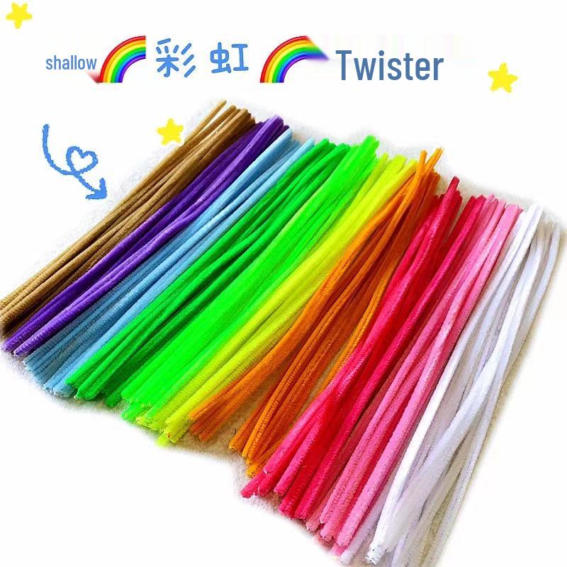 Dinosaur Doll Macaron Twist Sticks: DIY Chenille Stems for Kids' Educational Toys