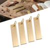 4PCS 6cm Small Ruler 3mm Thickened Brass Straight Ruler Keychain for Measurement and Decoration