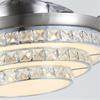 Modern Crystal Ceiling Fan Light 4 Fan Blade 42" Luxury Decorative Bedroom Ceiling Fan Lamp Remote Control Ventilador Fans