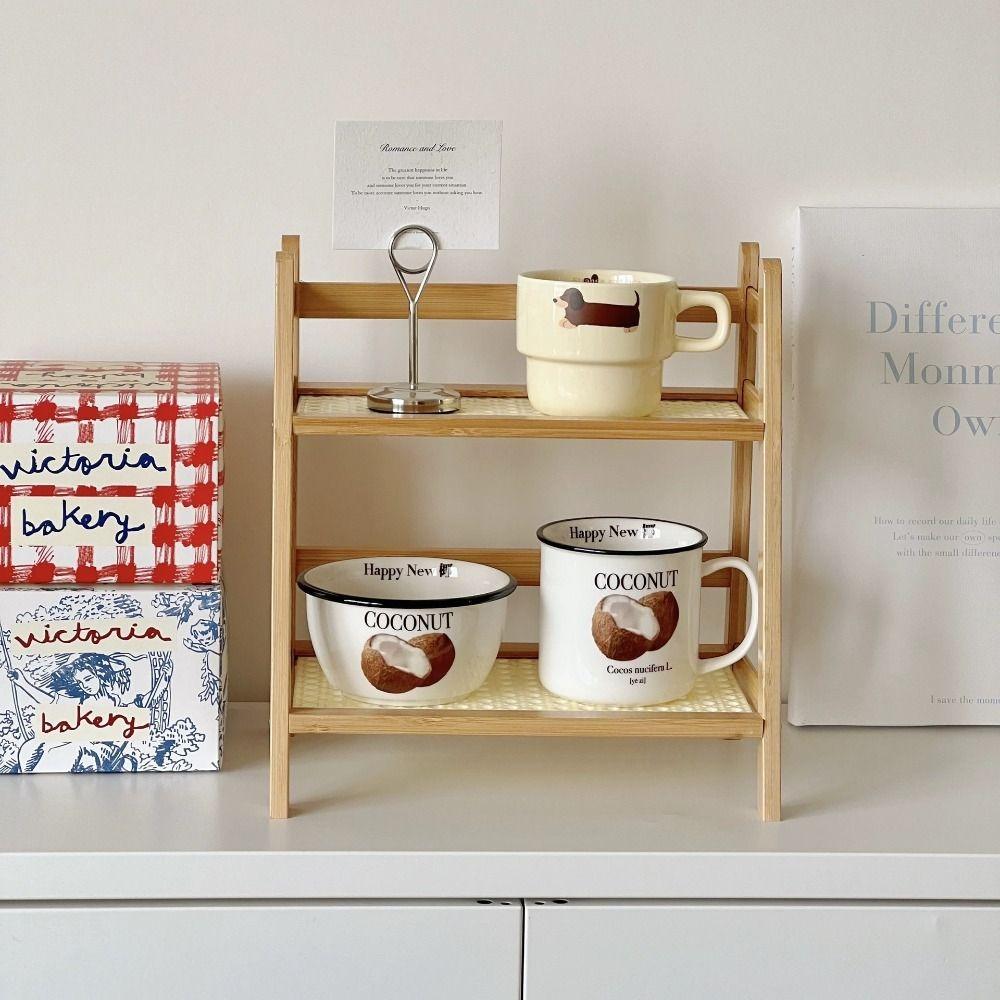 Trapezoidal Desktop Organizer 2-Tiers Display Stand New Countertop Bookshelf Dormitory